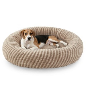 JOEJOY Round Dog Bed with Anti-Slip Bottom & Removable Cover,Rabbit Fur and Teddy Fabric with Drawstrings - 1 of 4