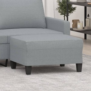 vidaXL Footstool Dark Gray 27.6 in.x21.7 in.x16.1 in. Microfiber Fabric - 1 of 4