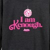 Women's - Barbie - I Am Kenough Disco Ball Lightweight French Terry Wide Neck Long Sleeve Shirt - 2 of 4