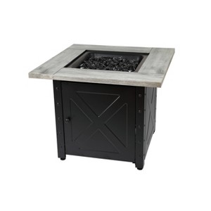 Endless Summer The Mason 30" Square LP Gas Fire Pit: Outdoor Tabletop Feature, UV Coated Resin Mantel - 1 of 4