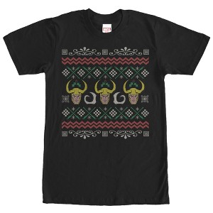 Men's Marvel Ugly Christmas Loki T-Shirt - 1 of 4