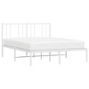 vidaXL White Queen Metal Bed Frame with Headboard & Slats, No Mattress, Easy Assembly - 4 of 4