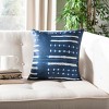 Narla Pillow - Deep Blue/White - 16"X16" - Safavieh - 3 of 4
