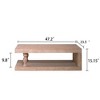 Sapphtopaz Modern Floating Top Coffee Table, Coffee Table for Living Room, Industrial Wood Coffee Table, Contemporary Center Table - 4 of 4