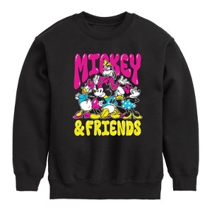 Boys' - Disney - Mickey And Friends Graphic Long Sleeve Fleece Sweatshirt - 1 of 4