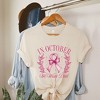 Simply Sage Market Women's Coquette In October We Wear Pink Short Sleeve Graphic Tee - 3 of 4