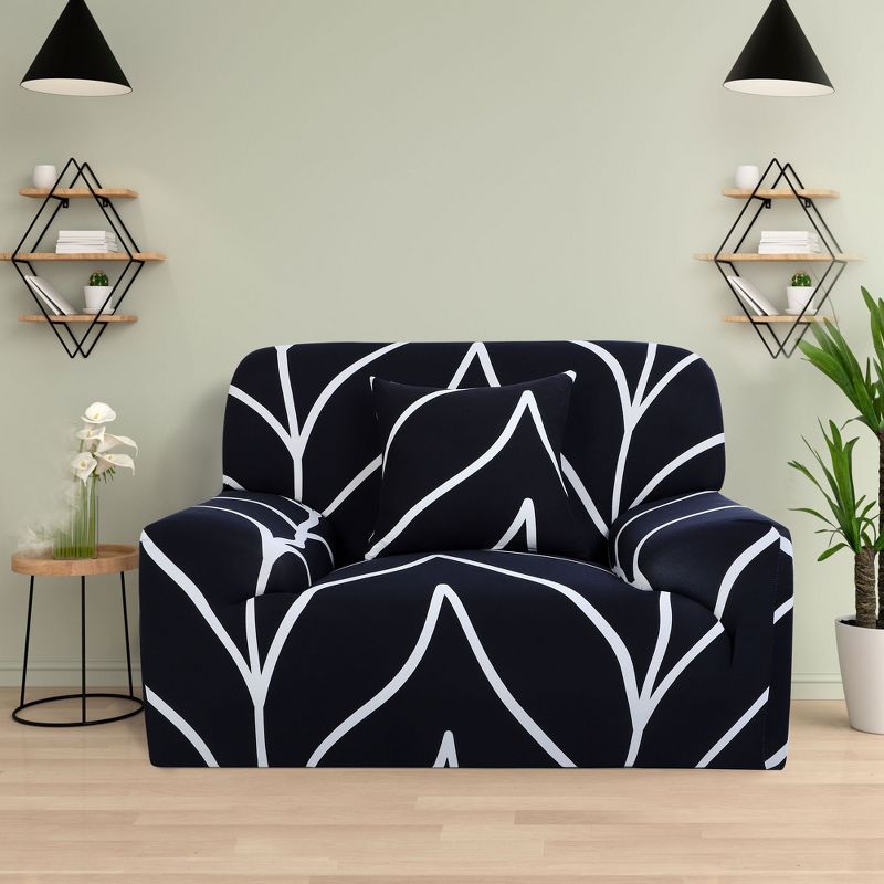 PiccoCasa Stretch Sofa Cover Printed Couch Slipcover for Sofas Couch with One Pillowcase, 2 of 5