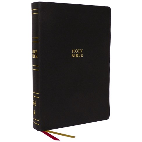 NKJV Holy Bible, Super Giant Print Reference Bible, Black Genuine Leather,  43,000 Cross References, Red Letter, Comfort Print: New King James Version