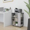 CLIHOME Rolling Office Filing Cabinet Storage Cabinet With Lockable Wheels And Open Compartments - 4 of 4