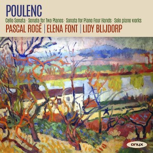 Pascal Roge & Elena Font & Lidy Blijdorp - Poulenc: Cello Sonata, Sonata for Two Pianos, Sonata for Piano 4 Hands (CD) - 1 of 1