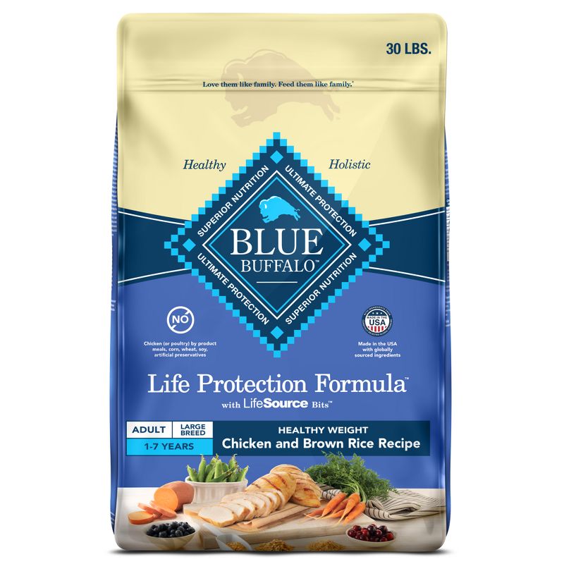 Blue Buffalo Life Protection Healthy Weight Chicken &#38; Brown Rice Recipe Large Breed Adult Dry Dog Food - 30lbs, 1 of 12