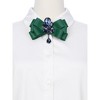 INSPIRE CHIC Women's Satin with Blue Rhinestone Bow Tie 1 Pc - 4 of 4
