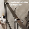 MaseiKar No-Drill Bathroom Towel Rack, Shower Door Hooks Stainless Steel Wall-Mounted Towel Bar for Glass Door, Spa & Small Spaces - 4 of 4