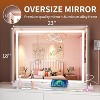 Vanity Mirror with Lights, LED Makeup Mirror with Dimmable 3 Color Modes, Touch Screen Control, Square White Design - 2 of 4