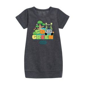 - Little Tikes - Go Green Graphic Short Sleeve Fleece Dress - 1 of 2