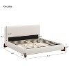 Christopher Knight Home Marry White Boucle Upholstered Wood Bed - 3 of 4