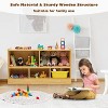 Costzon Toy Storage Organizer, 5-Section Wooden Cabinet for Books & Toys, Classroom Bookshelf for Playroom, Kids Room, Kindergarten (Burlywood) - 4 of 4