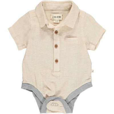 Gender Neutral Boy's Helford Woven Onesie - ME & HENRY