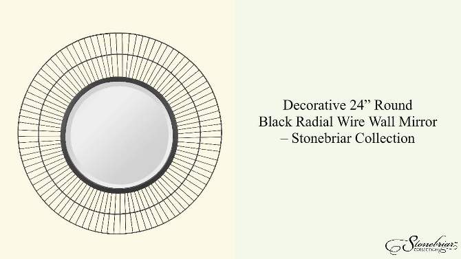 Two Loop Radial Wire Mirror Black - Stonebriar Collection, 2 of 8, play video
