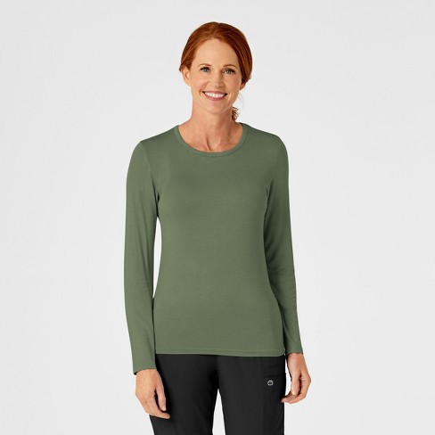 Wink Knits And Layers Women's Long Sleeve Silky Tee, Xs Regular 