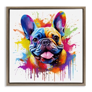 Stupell Industries French Bulldog Modern Splash, 18" x 18" - 1 of 4