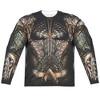Men's Justice League Movie Aquaman Uniform (Front Back Print) Long Sleeve Costume T-Shirt - 2 of 4
