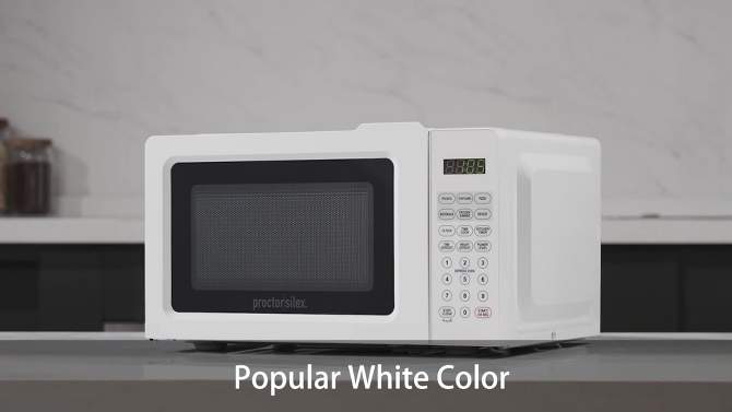 Proctor Silex 700W Countertop Microwave White, 2 of 6, play video