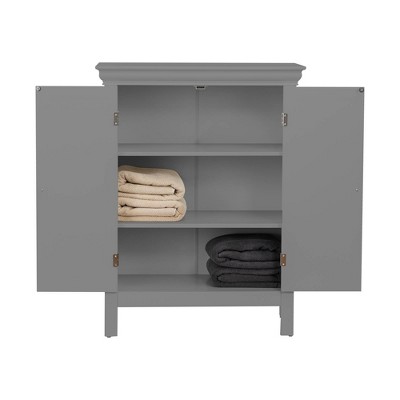 Stratford Sleek Gray Adjustable Shelving Living Room Cabinet