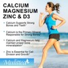 Mulittea Calcium Magnesium Zinc Gummies with Vitamin D3 – Bone, Nerve & Immune Support for Adults - 60ct - 3 of 4