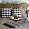 2pk 20"x20" Oversize Buffalo Check Square Throw Pillow Covers Black/White - Design Imports - image 4 of 4