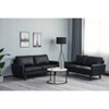 Hybition Leather Sofa Set Modern Sofa & Loveseat Set 2 Piece Couch Set with Wooden Legs for Living Room, Apartment - 2 of 4