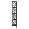 INFURNIC Decorative Bookshelf 4 Tier Corner Etagere with Dark Brown Wooden Shelves and Black Metal Frame, Black, 15.5"*11"*61.5" - 2 of 4