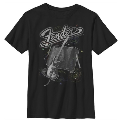 Boy's Fender Celestial Amp Logo T-shirt - Black - X Large : Target