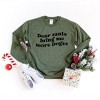 Simply Sage Market Women's Graphic Sweatshirt Dear Santa Bring Me More Dogs Wavy - 3 of 4