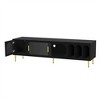 CAVINAS TV Stand for up to 70 Inch TV,Entertainment Center TV Console with 3 Shelves and 2 Cabinets,TV Stands for Living Room - 2 of 4