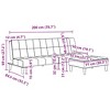 vidaXL 2-Seater Sofa Bed with Footstool Furniture Home Living Room Velvet - 4 of 4