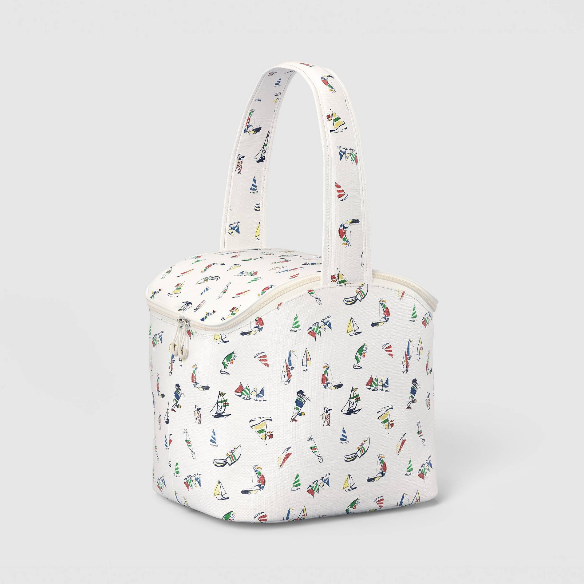 Sail Boat Print Zippered Cooler Tote Bag - Room Essentials™