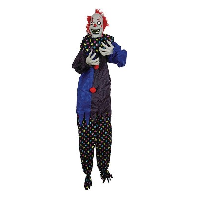 Sunstar Shaking Clown Hanging Halloween Decoration - 6 Ft - Black : Target