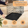 Gulches Folding Metal Wire Dog Crate, 24-Inch Collapsible Double Door Dog Crate with Removable Leak-Proof Pan, Portable Dogs Crate with Divider, Black - 3 of 4