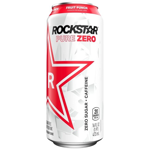 Rockstar Pure Zero Fruit Punch Energy Drink - 16 fl oz can