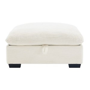CENGHU Corduroy Fabric Ottoman Footrest to Combine with 2/3/4 Seater Sofa, Bedroom End Bench, Ottoman Entryway Footstool, Ottoman Bench with Storage - 1 of 4