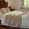 Amelie Home Soft Faux Fur Throw Blanket, Faux Rabbit Fur Striped Throw Blanket - 3 of 4