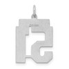 Black Bow Jewelry Sterling Silver, Jersey Collection, Medium Number 51 Pendant - 3 of 4