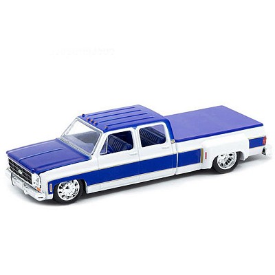1977 Chevrolet Cheyenne Super 30 Pickup Truck White and Blue "LA" Limited Edition 1/64 Diecast Model Car by M2 Machines