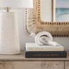 Aoibox Set of 2 Linen Faux Decorative Books Storage Boxes for Coffee Table and Bookshelf Home Room Decor Gray Beige - 2 of 4