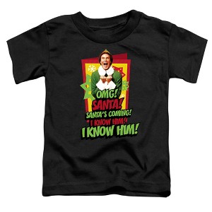 Toddler Boys' Elf Santa's Coming! I Know Him! T Shirt - 1 of 2