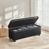 Storage Ottoman Bench, Bedroom Bench with Storage Entryway Bench, Ottoman with Storage Safety Hinges, Loads 660 lb - 3 of 4