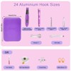 Zcvtbye 18/24 Size Counting Crochet Hooks Set, Light Up Crochet Hooks for Stitch & Row Counter, Lighted Crochet Needles Kit with Case - 3 of 4