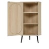 39 In. Corner cabinet ,Rattan door,Freestanding Corner Tables For Small Spaces - 3 of 4