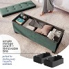 StorageBud Storage Ottoman for Bedroom End of Bed, Velvet Storage Bench, Large Storage Ottoman Bench, Entryway Bench with Storage - 2 of 4
